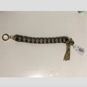 Slate Grey and Gold Bracelet